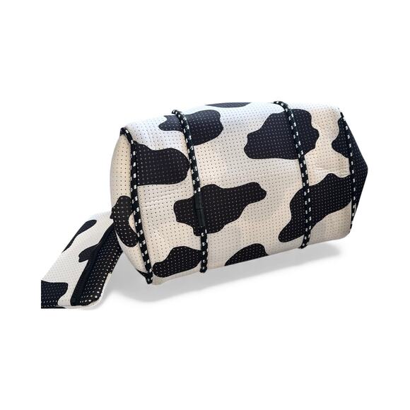 Everyday Tote Neoprene Cow Print Beach Bag 2-pcs -Large Lightweight Travel Bag - Picture 5 of 6